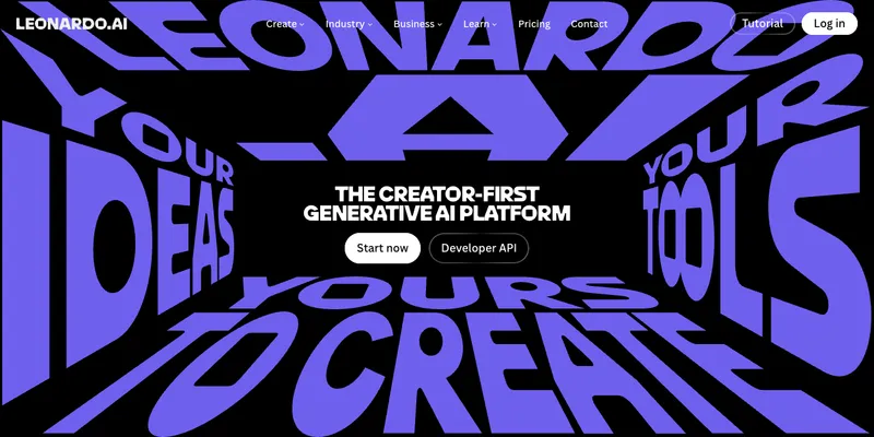 Leonardo.ai home page