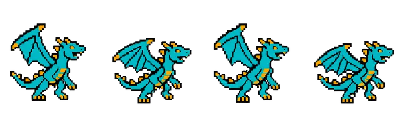 Pixel Dragon Boss Idle Sprite Sheet