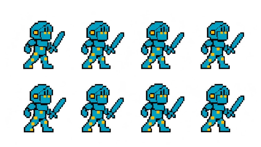 Pixel Knight Idle Sprite Sheet