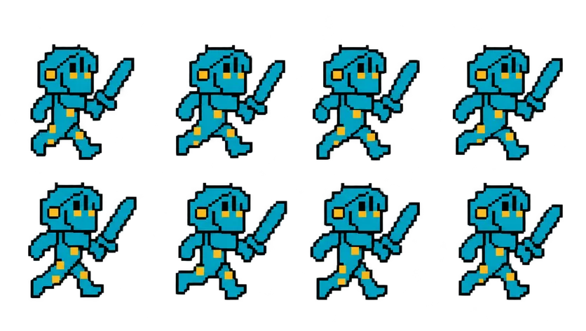 Pixel Knight Run Sprite Sheet