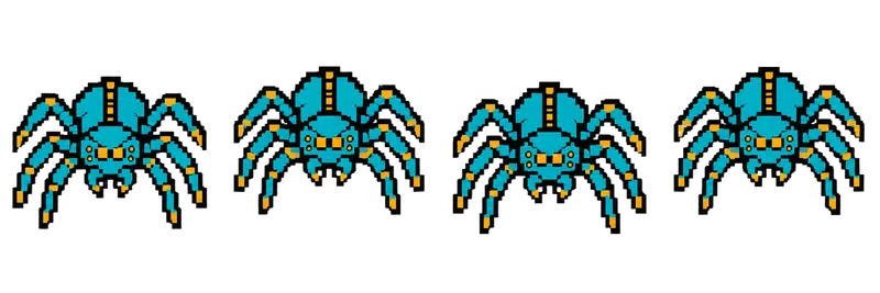 Pixel Giant Spider Idle Sprite Sheet